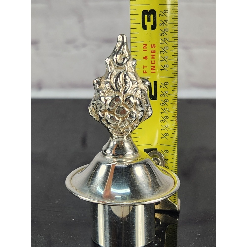 Antique  Silverplate Candelabra Flame Finial - Solid (Not Hollow) RARE! - Picture 2 of 6